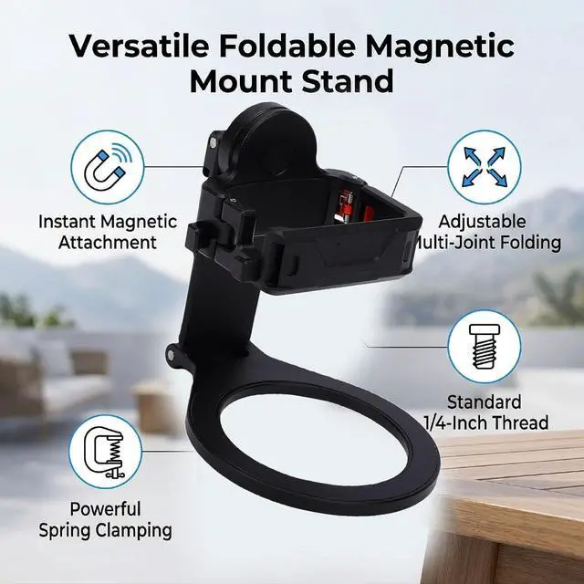 Alt view image 2 of 7 - Magnetic Mount Stand, Foldable Multi Purpose Mount