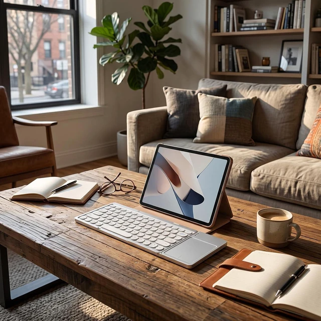 Alt view image 6 of 7 - Wireless Foldable Keyboard with Trackpad, 64 Keys