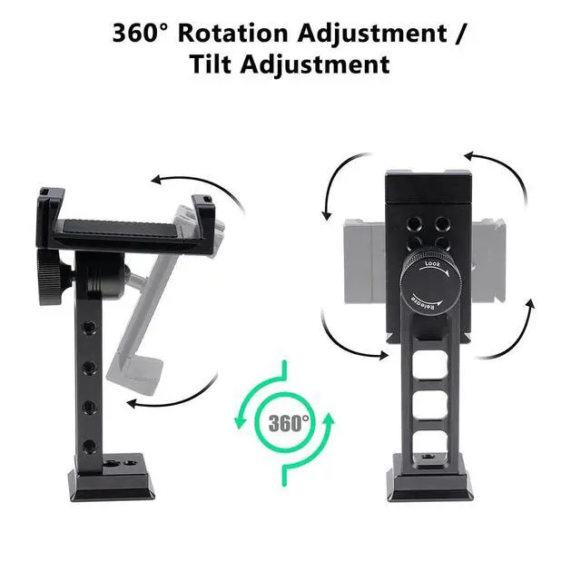 Alt view image 3 of 7 - Phone Tripod Mount, Arca Dovetail Base, 360 Ball Head