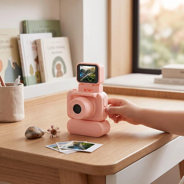 Alt view image 5 of 7 - Vintage Mini Digital Camera (Pink)