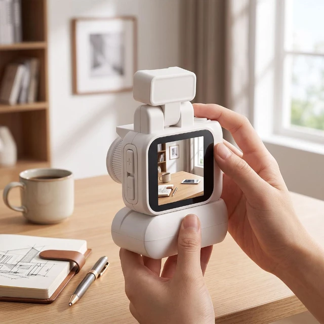 Alt view image 5 of 7 - Vintage Mini Digital Camera (White)