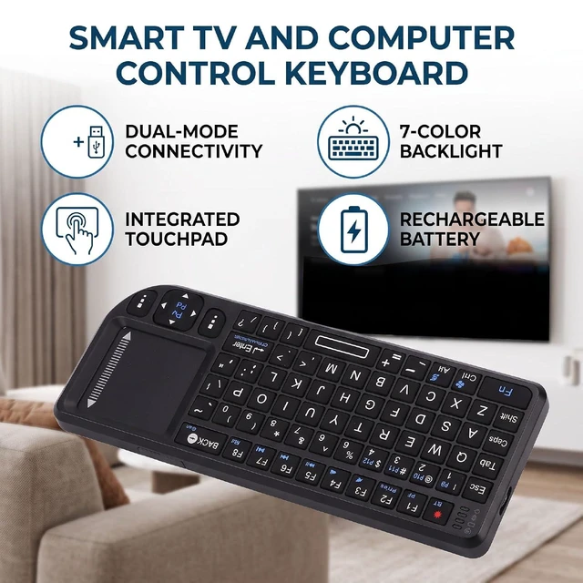 Alt view image 2 of 7 - Wireless Keyboard with Touchpad