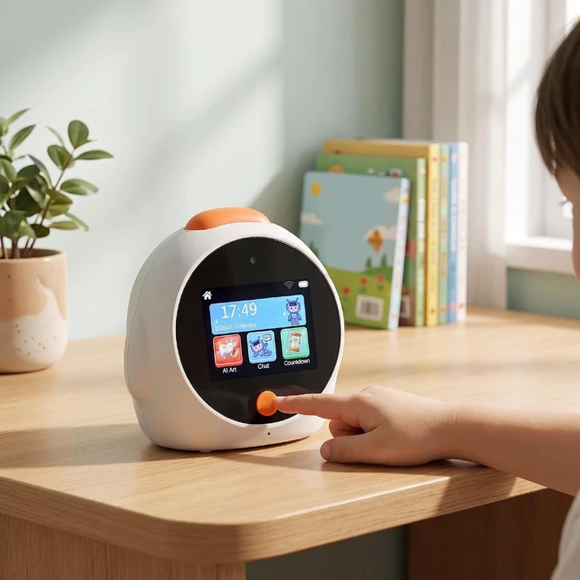 Alt view image 6 of 7 - AI Voice Robot Alarm Clock with Video Call