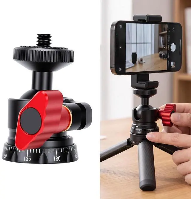 Alt view image 7 of 7 - Ball Head Tripod Mount 360 Degree Panoramic