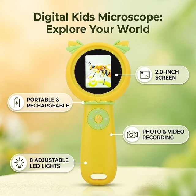 Alt view image 2 of 7 - Digital Kids Microscope, Portable Handheld