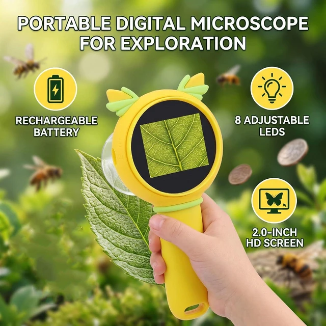Alt view image 3 of 7 - Digital Kids Microscope, Portable Handheld