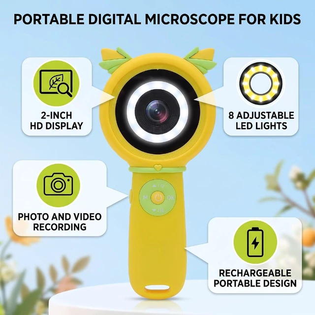 Alt view image 5 of 7 - Digital Kids Microscope, Portable Handheld