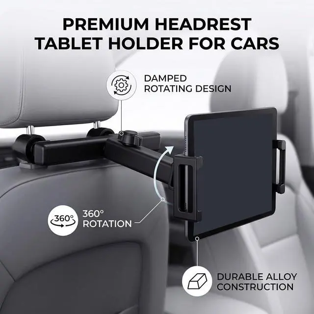 Alt view image 3 of 7 - Car Backseat Tablet Mount, Headrest Tablet Holder