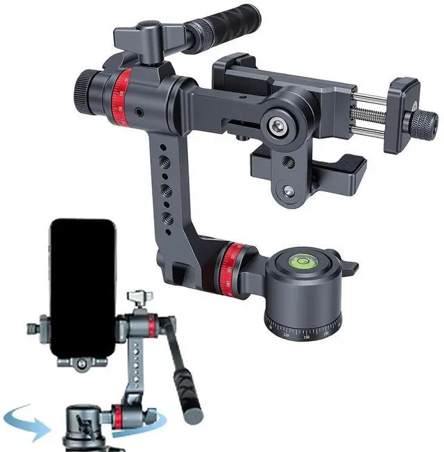 Main image of Phone Holder for Tripod, 360 Smartphone Mount