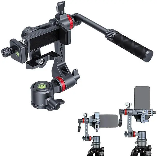 Alt view image 4 of 7 - Phone Holder for Tripod, 360 Smartphone Mount