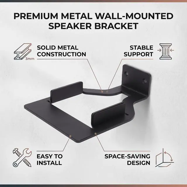 Alt view image 2 of 7 - Speaker Wall Mount for HW Music Studio 5