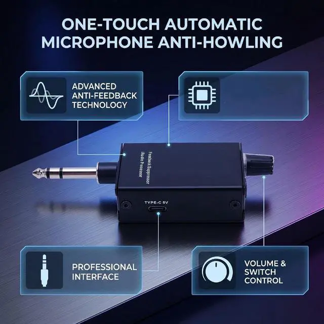 Alt view image 4 of 7 - Microphone Anti Howling Feedback Eliminator
