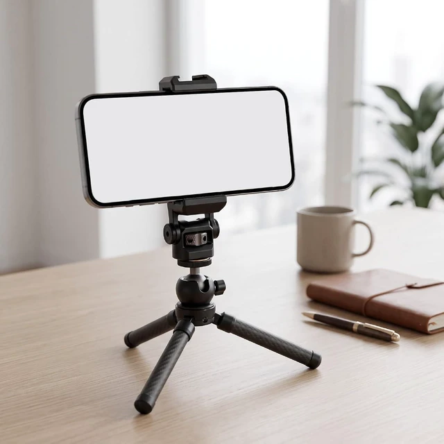 Alt view image 4 of 7 - Phone Tripod Mount, 3 Axis Adjustable, 1/4" Thread