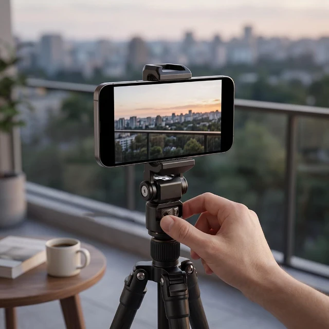 Alt view image 6 of 7 - Phone Tripod Mount, 3 Axis Adjustable, 1/4" Thread