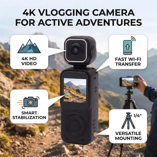 Alt view image 2 of 7 - 4K 30fps WiFi Action Camera