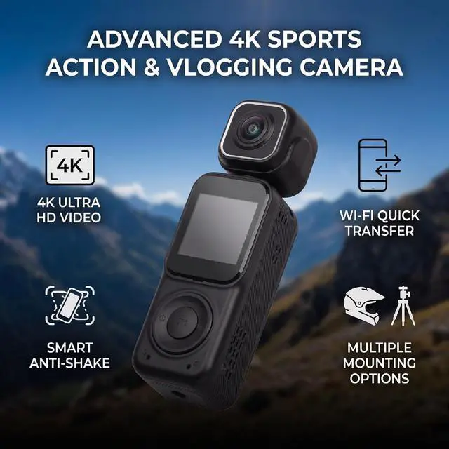Alt view image 5 of 7 - 4K 30fps WiFi Action Camera