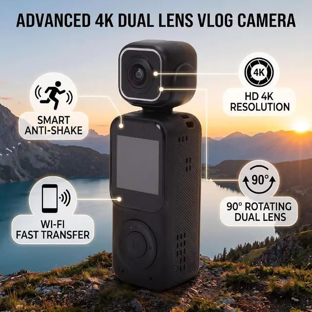 Alt view image 4 of 7 - 4K 30fps WiFi Action Camera