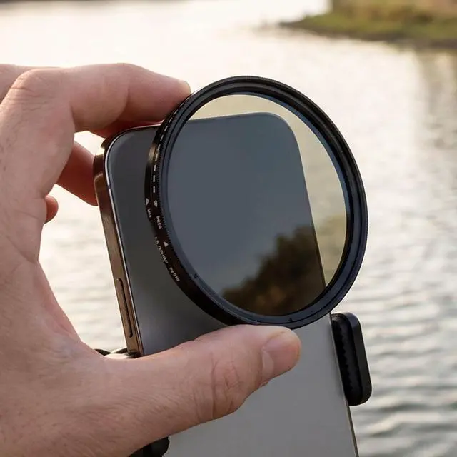 Alt view image 4 of 7 - ND2 to ND400 Adjustable ND Filter, 67mm Phone ND Filter
