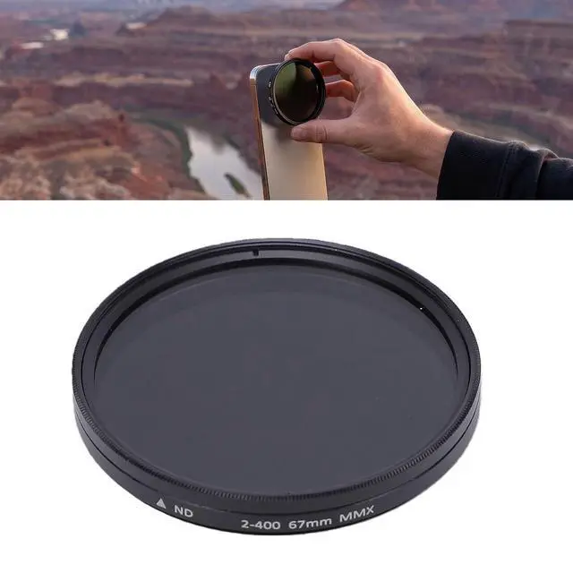 Alt view image 6 of 7 - ND2 to ND400 Adjustable ND Filter, 67mm Phone ND Filter