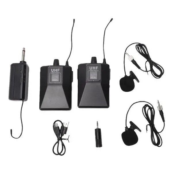 Alt view image 6 of 7 - 2-Pack Wireless Clip On Lavalier Mic