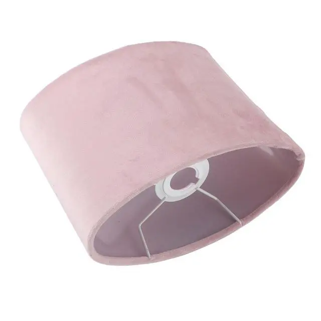 Alt view image 2 of 7 - Modern Oval Lamp Shade Lint Material E27 E14 Universal Use, Soft Light Cloth Lampshade for Table Floor Lamp (Purple)