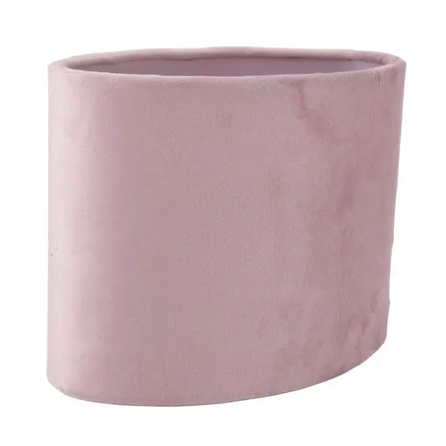 Alt view image 5 of 7 - Modern Oval Lamp Shade Lint Material E27 E14 Universal Use, Soft Light Cloth Lampshade for Table Floor Lamp (Purple)