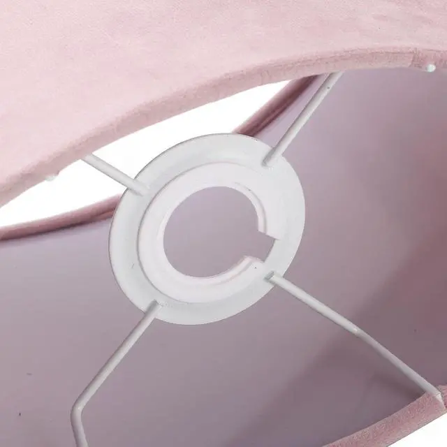 Alt view image 7 of 7 - Modern Oval Lamp Shade Lint Material E27 E14 Universal Use, Soft Light Cloth Lampshade for Table Floor Lamp (Purple)