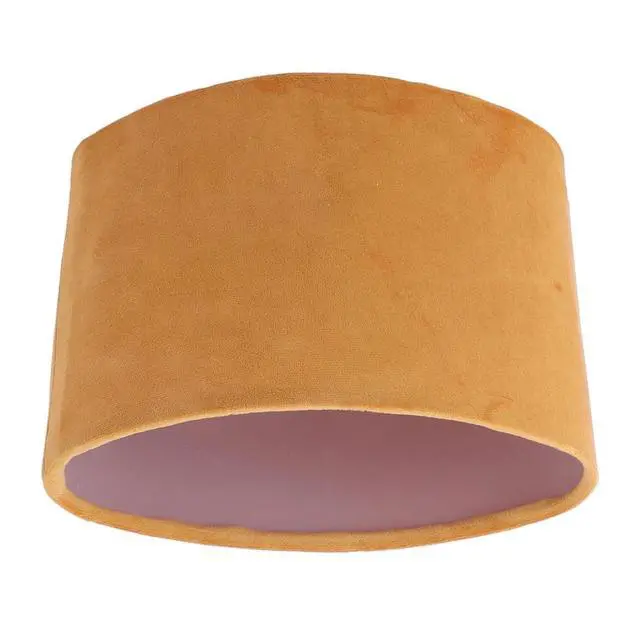 Alt view image 2 of 7 - Modern Oval Lamp Shade Lint Material E27 E14 Universal Use, Soft Light Cloth Lampshade for Table Floor Lamp (Golden)