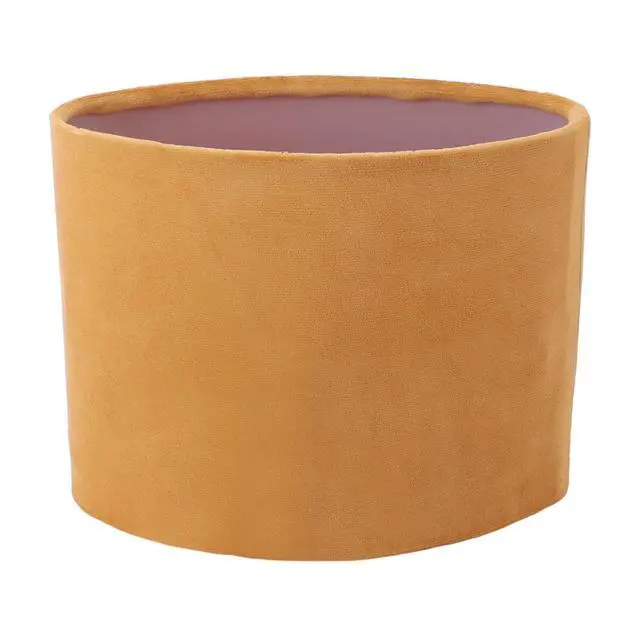 Alt view image 5 of 7 - Modern Oval Lamp Shade Lint Material E27 E14 Universal Use, Soft Light Cloth Lampshade for Table Floor Lamp (Golden)