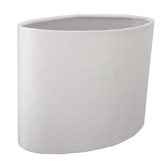 Alt view image 2 of 7 - Modern Oval Lamp Shade Lint Material E27 E14 Universal Use, Soft Light Cloth Lampshade for Table Floor Lamp (White)