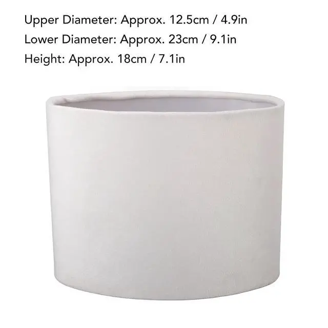 Alt view image 6 of 7 - Modern Oval Lamp Shade Lint Material E27 E14 Universal Use, Soft Light Cloth Lampshade for Table Floor Lamp (White)
