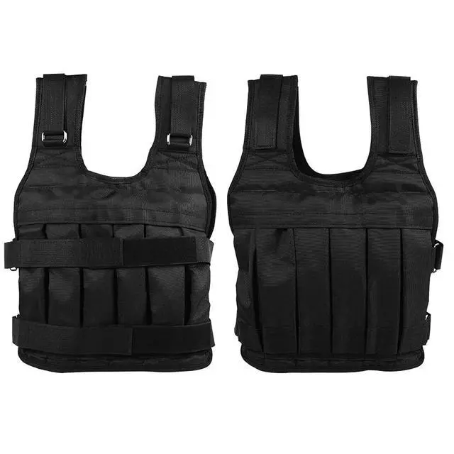 Alt view image 3 of 7 - 50KG Weighted Vest with Premium Oxford Cloth, 12 Pockets for Sands or Weights, Compressed Foam Pad for Shock Absorption, Adjustable Belts, Ideal for Health and Fitness Enthusiasts