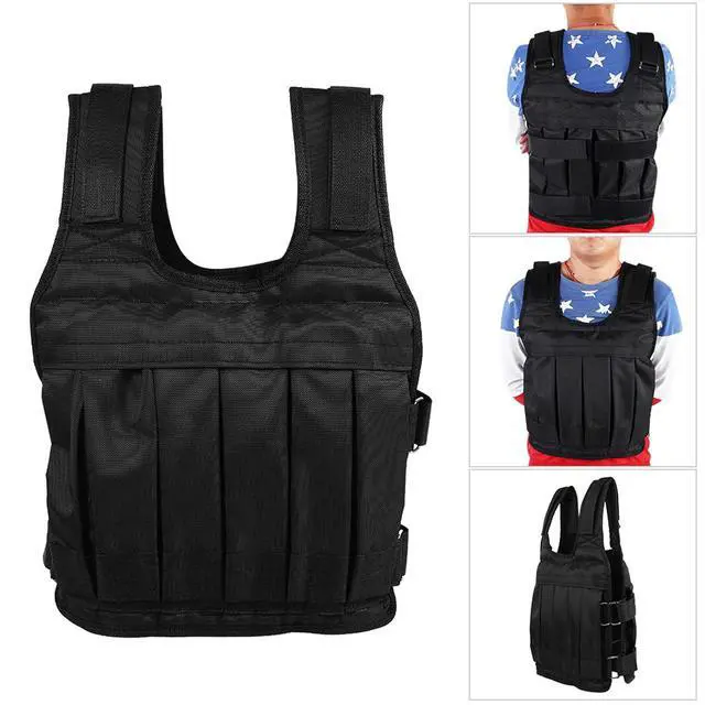 Alt view image 4 of 7 - 50KG Weighted Vest with Premium Oxford Cloth, 12 Pockets for Sands or Weights, Compressed Foam Pad for Shock Absorption, Adjustable Belts, Ideal for Health and Fitness Enthusiasts