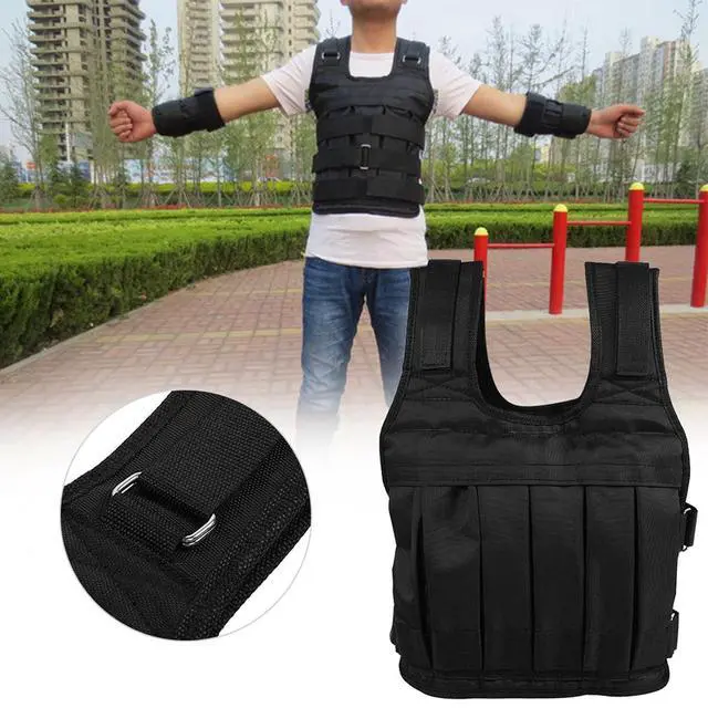 Alt view image 7 of 7 - 50KG Weighted Vest with Premium Oxford Cloth, 12 Pockets for Sands or Weights, Compressed Foam Pad for Shock Absorption, Adjustable Belts, Ideal for Health and Fitness Enthusiasts