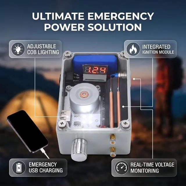 Alt view image 3 of 7 - Hand Crank Emergency USB Charger
