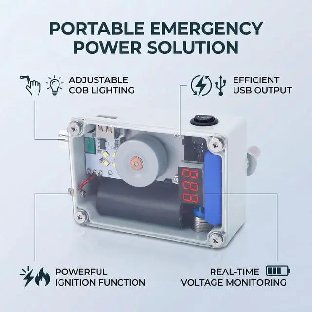 Alt view image 4 of 7 - Hand Crank Emergency USB Charger