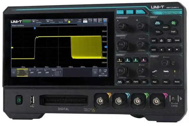 Main image of UNI-T MSO1254HD-S Mixed Signal Oscilloscope 4 Analog + 16 Digital, 12-Bit High Resolution, 250MHz, 2.5GSa/s, 100Mpts Memory, 1,000,000 wfms/s, 7" Touchscreen, 1Ch AWG