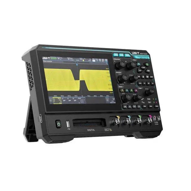Alt view image 5 of 7 - UNI-T MSO1154HD High Resolution Mixed Signal Oscilloscope 4 + 16 Channels 12-Bit 2.5GSa/s 7" Touchscreen 100Mpts 1,000,000wfms/s Ultra Phosphor 3.0 (150MHz 4Ch)