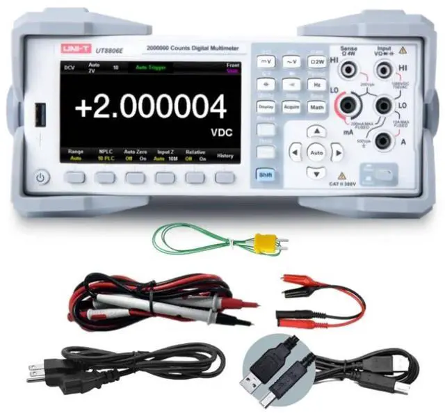 Main image of UNI-T UT8806E 6.5 Digit Performance-Series Benchtop Digital Multimeter 1,999,999 Counts Auto-Ranging TRMS Dual Display 4.3 inch Touchscreen 0.0035% Accuracy