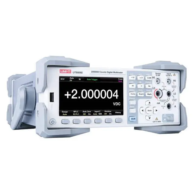 Alt view image 3 of 5 - UNI-T UT8806E 6.5 Digit Performance-Series Benchtop Digital Multimeter 1,999,999 Counts Auto-Ranging TRMS Dual Display 4.3 inch Touchscreen 0.0035% Accuracy