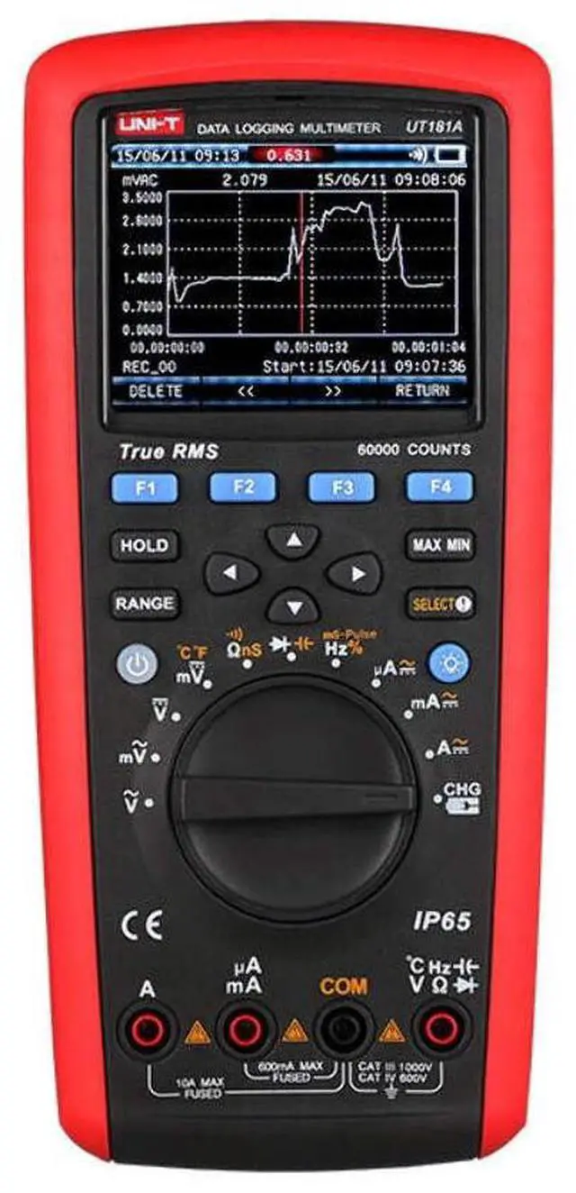 Alt view image 4 of 4 - UNI-T UT181A True RMS Datalogging Multimeter 20000 Data Logging Count 6000 Bandwidth (Hz) 100kHz