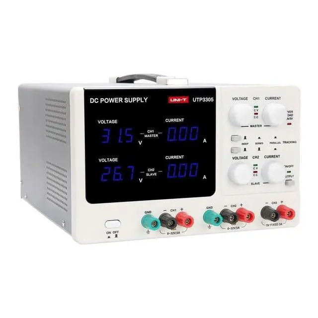 Alt view image 2 of 6 - UNI-T UTP3305 3 Channel Linear DC Laboratory Power Supply 3Ch 100mV/10mA 32V CV: 1×10+3mV CC: 2×10+3mA 5V Output Voltage (335W, 3A Output)