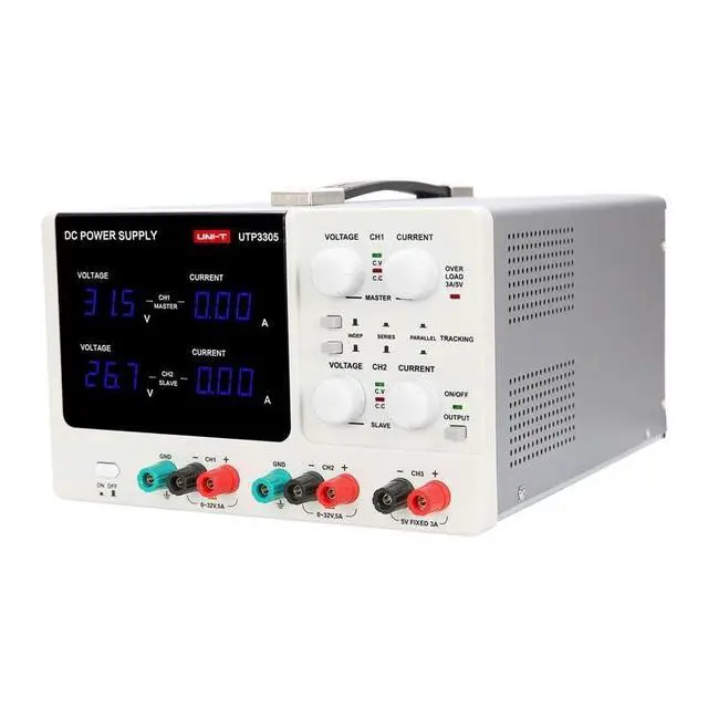 Alt view image 3 of 6 - UNI-T UTP3305 3 Channel Linear DC Laboratory Power Supply 3Ch 100mV/10mA 32V CV: 1×10+3mV CC: 2×10+3mA 5V Output Voltage (335W, 3A Output)