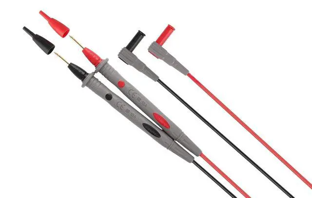Alt view image 2 of 2 - UNI-T UT-L65 Gold Plated Test Probes Removable Protective Sleeve CAT III 1000V and CAT IV 600V Rating Current 10A 1200mm