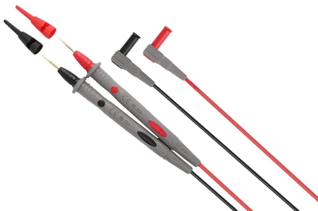 Alt view image 3 of 4 - UNI-T UT-L90 Fine-Tip Test Probe Removable Protective Sleeve CAT II 1000V Rating Current 10A 1200mm