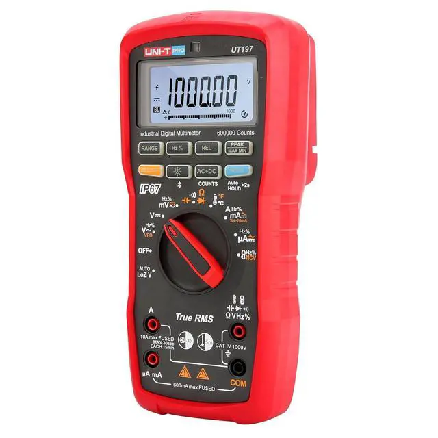 Alt view image 2 of 7 - UNI-T UT197 Multimeter 600000 Count Industrial multimeter 5 and a Half Digit True RMS Meter 1000V 10A multímetro Anti-EMC interferenceTester (UT197)