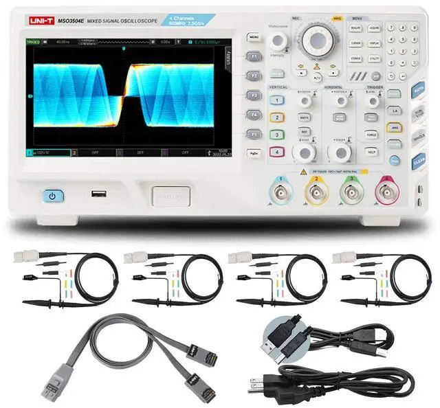 Main image of UNI-T MSO3504E Digital Phosphor Oscilloscope with 4 Channels (Analogue), 16 Channels (Digital), 2.5GSa/s Real-time Sample Rate 250Mpts, 500MHz Bandwidth