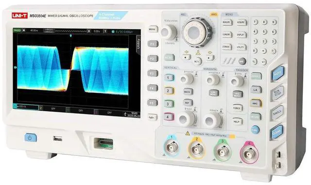 Alt view image 3 of 5 - UNI-T MSO3504E Digital Phosphor Oscilloscope with 4 Channels (Analogue), 16 Channels (Digital), 2.5GSa/s Real-time Sample Rate 250Mpts, 500MHz Bandwidth