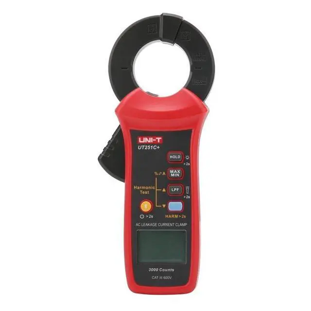 Alt view image 2 of 7 - UNI-T UT251C+ Digital AC Leakage Current clamp Meter,1uA Resolution,3mA-60A,1.5inch/40mm,3000 Counts Micro Current Tester AC Leak Current Pliers,with Bluetooth LPF Measure Harmonic Test