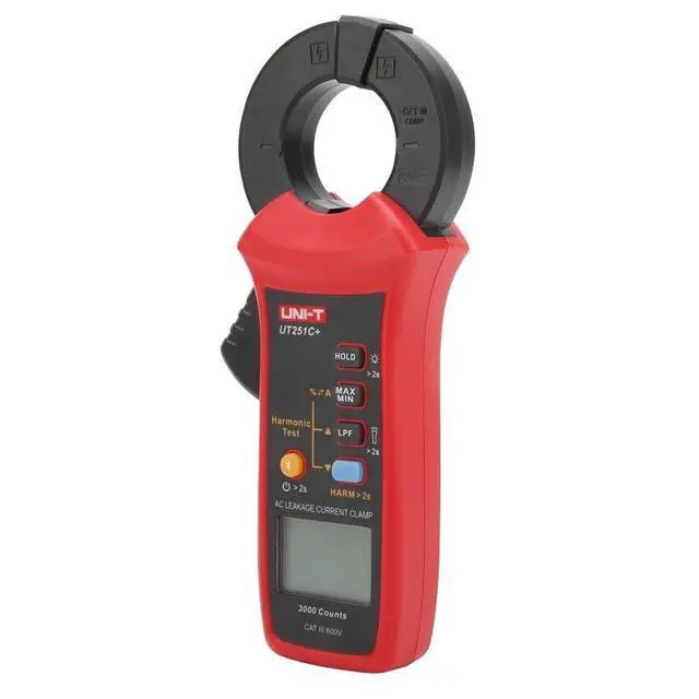 Alt view image 5 of 7 - UNI-T UT251C+ Digital AC Leakage Current clamp Meter,1uA Resolution,3mA-60A,1.5inch/40mm,3000 Counts Micro Current Tester AC Leak Current Pliers,with Bluetooth LPF Measure Harmonic Test